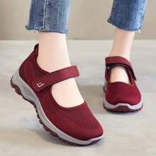 Women'S Vegan Casual Ballet Flats - Ergonomic Thick PVC Sole, Modern Woven Upper, Arch Support, Solid Color, Slip-On, All-Season Comfort Shoes For Walking, Office, Coffee Dates, Cute Shoe, Mesh Walking Shoes