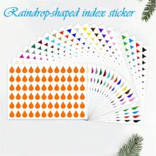 Colored Dots, Water Droplets, Raindrops, Stickers, Hand-Written Index Annotations, Handbooks, Decorative Coated Paper Label Stickers
