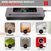 Vandise Vacuum Sealer Machine Automatic Food Saver | 6 Modes for Dry Wet Foods | Strong Suction Vacuum Sealer for Meat Fish Vegetables Fruits Snacks Coffee Grains | Preserve Freshness Longer | Includes 10 Free Vacuum Bags | Waterproof Touch Screen Control Panel | Built-in Bag Cutter & Roll Storage | Compact Design for Kitchen Countertop | Ideal for Sous Vide Meal Prep Marinating Freezing Storing Leftovers | Commercial & Home Use | Easy to Clean | Leak-Proof Seal Technology | One-Touch Operation | Perfect for Extending Shelf Life of Perishables | Great for Camping Travel Bulk Buying | Durable Heavy-Duty Design | Stainless Steel Housing | Quiet Operation | Energy Efficient | Best Gift for Home Cooks