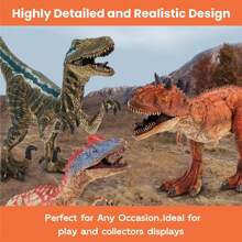 Juego de juguetes de dinosaurios gigantes, grandes juguetes de dinosaurios realistas para niños de 3 a 5 años - Regalos perfectos de dinosaurios para niños en cumpleaños - Figuras de juguete de dinosaurios con detalles pintados a mano - Figuras de dinosaurio gigantes