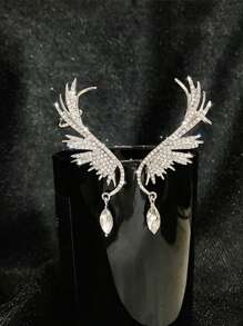 Skrzydła Anioła, Skrzydlaty Duch, Kropla Wody, Bardzo Czuły Błyszczący Diament, Elegancki Klips Do Uszu, Kolczyki Do Uszu i Kolczyki Nadają Się Do Codziennego Noszenia I Stroju Ślubnego