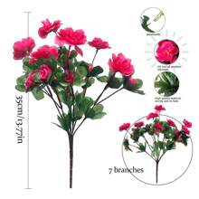 4 Realistic Artificial Flowers - UV Resistant Fabric Bouquet, Suitable For Indoor And Outdoor Decoration, Perfect For Potted Plants, Porch, Terrace, Balcony, Garden, Courtyard - No Container Required, Artificial Outdoor Flowers