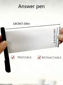 1 Reusable Pen With Expandable Memo Pad, Made Of Plastic Material, A Multifunctional Writing Tool For Exams And Notes Taking