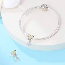1 peça de pingente de prata esterlina 925 com pingente de árvore da paz em formato de coração e anjo, formato de diamante colorido, faça você mesmo, joias para combinar com roupas do dia a dia, decoração para meninas/mulheres, dia dos namorados