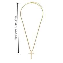 1/2/3pcs Luxury Fashion Rhinestone Cross Pendant Necklace, Cubic Zirconia Diamond Necklace For Men, Simple & Versatile For Daily Wear, Great Gift Choice