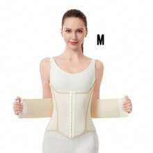 1pc Unisex High Waist Latch Slimming Belt, Double Pressure, Breathable, 7-Rib Support Waist Cincher Gym Accessories - Beige - View 13