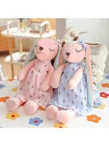 Coniglio di peluche a orecchie lunghe stile Kawaii, adatto come giocattolo di peluche comodo per il sonno dei bambini, un giocattolo da animale carino, adatto per uomini, donne e bambini. Un regalo perfetto per Natale, Ognissanti, Pasqua, compleanni e feste.