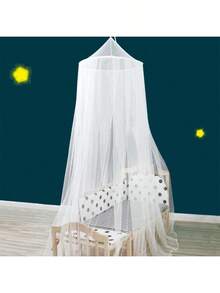 1pc Soft Foldable Baby Bed Net With Hanging Hook, Kids Mosquito Net With Canopy, Baby Room Decoration Mesh Net - Multicolor - View 1