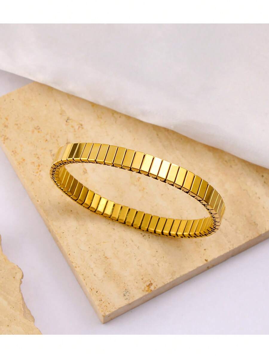 1 Stück Armband im minimalistischen Stil aus Edelstahl, dehnbar