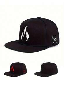 1 Pc Embroidered R Letter Faux Fur Snapback Cap, Adjustable Outdoor Sun Protection Casual Hat Suitable For Spring, Autumn, Travel, Beach, Vacation, Y2K Style For Boys And Girls