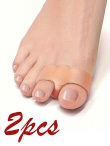 4 piezas/2 piezas Separador de dedos de goma suave con 2 anillos, espaciador de dedos de silicona, apto para yoga y relajación diaria, diseño flexible y reutilizable, extensor de dedos, apto para cuidado de los pies tanto en hombres como en mujeres - Multicolor - Ver 10