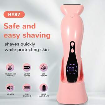 Nuovo rasoio elettrico multifunzionale, trimmer per capelli facciali elettrico ricaricabile portatile, dotato di testina di taglio, rasoio elettrico da donna adatto per viso, naso, gambe, ascelle, strumento di bellezza, ideale come regalo per Ognissanti o Natale