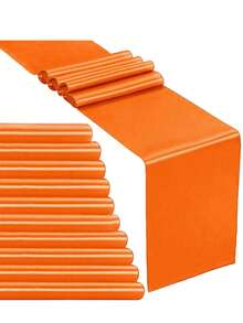 2件/5件/10件缎面婚礼装饰桌旗适用于酒店活动家居生日餐厅宴会丝带桌旗派对桌旗 - 彩色 - 查看 27