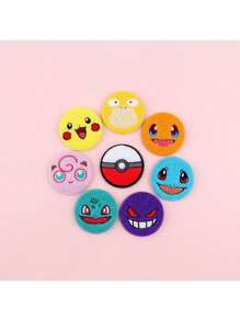Set de 4 insignias de metal estilo anime Pika Genger - Prendedor de hierro, insignia coleccionable, decoración para bolsas - Para fans de anime y manga, regalo único para coleccionistas