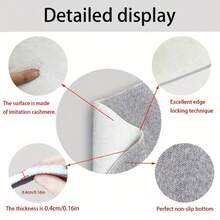 1pc Ultra Fine Microfiber Faux Cashmere Floral Pattern Rug, Non-Skid And Super Soft Bathroom Floor Rugs, Doormat, Bathroom Water Absorption Mat, Machine Washable, Low Pile, TPR Backing, Knit Fabric, Perfect For Entryway, Bathroom, Bedroom, Kitchen, Entryway, Indoor & Outdoor Use, Bathroom Accessories, Home Decor