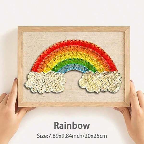 DIY String Art Kit mit Zubehör und Rahmen für Kinder Studenten Erwachsene Anfänger Haus Wanddekorationen einzigartiges Geschenk