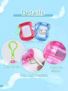 Cute Magnetic Writing Board Mini Handwriting Board Keychain Small Backpack Decor Drawing Board