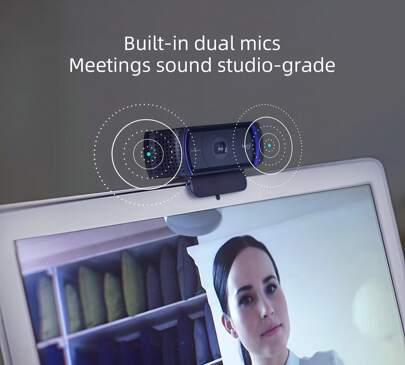 Logitech C920E Pro Webcam Full HD 1080P - Auto-Focus & Beauty Filter For Zoom/Teams, All-In-One Mic For Home Office, Streaming, Compatible With Laptop/Desktop