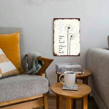 1PC Inspirational Tin Sign, Dandelion Quote, Motivational Wall Art, Nature Inspired Decor, Perfect For Bedroom Or Living Room, High-Quality Metal, 8x12 Inches/ 20x30 Cm - 彩色 - 查看 8