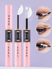 1pc Eyelash Bonding And Seal Cluster Eyelash Glue 6ml Strong Bond Gentle Non-Irritating Waterproof Suitable For Single Eyelashes, Lasts For 72 Hours Clear Bond And Clear Seal For Eyelash Clusters DIY Home Eyelash Extension Glue Latex Free - trắng - Xem 3