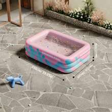 Piscina inflável de 1 peça, piscina dobrável para casa/quintal, piscina de praia ao ar livre, piscina de banho interna, disponível em rosa e azul