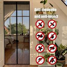 Magnetic Mosquito Net Curtain - No Hole Self-Adhesive Door Curtain, Universal For Kitchen Bedroom, Summer Magnetic Mesh Screen, Breathable Invisible Curtain, Washable Retractable Divider, Home Mosquito Repellent