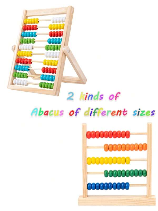 1 pièce Boulier éducatif en bois pour enfants, éducation précoce Montessori, outil multifonctionnel de calcul, matériel pédagogique de mathématiques pour enfants, cadre de calcul arithmétique pour enfants, matériel pédagogique pour l'addition et la soustraction