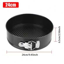 1 pezzo Stampo a cerniera in acciaio al carbonio antiaderente da 12/16/20/24/28 cm, stampo rotondo per torte con fondo removibile, per uso domestico, panificio e cucina