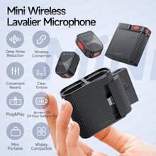 TOKQI Mikrofon Lavalier Nirkabel Profesional Terbaru 2025, Kualitas Suara Unggul, Peredam Kebisingan, Pasang dan Mainkan, Kompatibel dengan Smartphone Utama, Cocok untuk Vlogging, Wawancara, dan Bermain Game, Ringkas dan Portabel. - Hitam - View 3