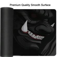 1 grote Anime Girls and Demons gaming-muismat met cool zwart design - dikke, antislip rubberen basis, gemakkelijk schoon te maken, nauwkeurige randen, rechthoekige bureau-onderlegger voor gamers en op kantoor, bureau-onderlegger, opvallend karakterontwerp, gemakkelijk schoon te maken oppervlak