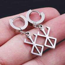 1pc Anime Eclipse Brand Symbol Stainless Steel Earrings, Anime Fan Collection Jewelry Accessories