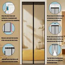 Magnetic Mosquito Net Curtain - No Hole Self-Adhesive Door Curtain, Universal For Kitchen Bedroom, Summer Magnetic Mesh Screen, Breathable Invisible Curtain, Washable Retractable Divider, Home Mosquito Repellent