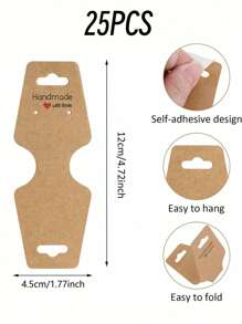 5-400 szt. Karty do wyświetlania bransoletek i kolczyków, ręcznie robione karty do kolczyków, samoprzylepne, odpowiednie do naszyjników, bransoletek, breloków, kolczyków, gumek do włosów, kart do przechowywania i wyświetlania