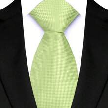 GOADAFOO Corbata de moda de 8 cm de ancho para hombre, de color verde con rayas, flores, cuadros y puntos. Corbata tejida jacquard para novio, negocios, boda y fiesta