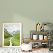 ucdfi لفة ورق حائط لاصق قابل للإزالة ذو لون أخضر ثابت للديكور المنزلي، ورق حائط أخضر داكن ذاتي اللصق، للاستخدام في ديكور الحمام وغرف النوم والخزائن والأدراج وبطانة الرفوف، لفات ورق حائط لاصق قابل للإزالة - أخضر فاتح - مشاهدة 4