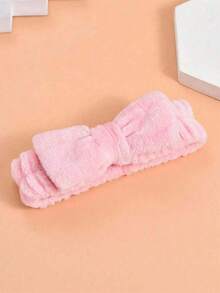 1 件纯色粉色沐浴头带和 2 件沐浴腕带，创意涤纶面部化妆头带和洗脸腕带套装，适用于浴室家居浴室装饰夏季发带头巾头带吸汗带 - 彩色 - 查看 5