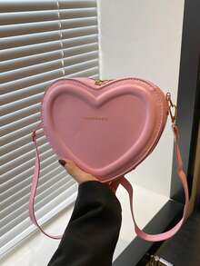 Túi xách hình trái tim chéo vai màu trơn thích hợp cho mua sắm, ví, phụ nữ trẻ, sinh viên đại học, người mới đến, nhân viên văn phòng. Rất thích hợp cho văn phòng, đại học, công việc, kinh doanh, đi làm, hoạt động ngoài trời, du lịch và đi chơi - màu đen - Xem 15