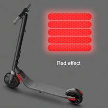 84毫米 X 15毫米 警告反光贴纸 适用于 Ninebot ES1 ES2 ES3 ES4 电动滑板车、装饰配件