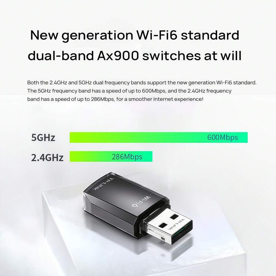tp-link 免驱动 WiFi 6 适配器 TL-XDN7000 | 适用于 Win11/10/7、MacOS、Linux 的多操作系统即插即用 | 紧凑型设计,配备外置天线 | 支持 AP 模式 - 黑色 - 查看 1