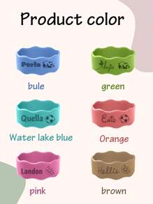 LICVIC 1/2/6Pcs Custom Name/Pattern Baby Bottle Labels, Personalized Children's Water Bottle Name Bands, Customized Reusable Silicone Cup Bands Labels, Customizable Non-Slip Name Bands, 5.4x2.5cm, 6 Colors: Bule/Green/Water Lake Blue/Orange/Pink/Yellow, 2 Styles, 8 Pattern, Anti-Slip And Anti-Scalding, For Daycare