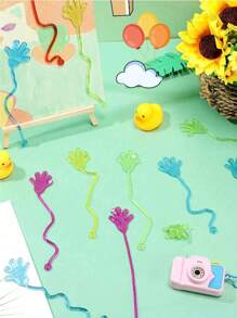 402010pcs Glitter Sticky Hands Treasure Box Props For Goody Bag Sticky Stuffers Comes In A Fun Gift Ready Bag Small And Large Glittery Fingers Inside Out,Novelty Gifts,Prizes,Party Stuffers,Stocking Stuffers, Mini Sticky Stretchy Stress Relief Sensory Prop Birthday Gift Easter Egg Treats Stuffing.