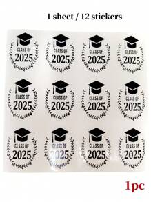 5 Stücke/10 Stücke Abschluss Sticker, Abschlussjahrgang 2025, Glückwunsch an die Absolventen, silberfarbene Foliensticker, Metallische Folienverschlüsse, Abschluss Sticker, Abschluss Etiketten, Abschlussfeier (Abschlussjahrgang 2025 - Silberfolie)