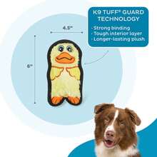 Outward Hound Durablez Minis Stuffing-Free Squeaky Interactive Dog Toy, Tough Plush, Penguin, Blue, XS - Con vịt - Xem 3