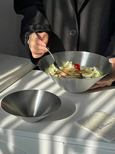 1 件高端不锈钢 Ins 风格麦片/沙拉/酸奶碗