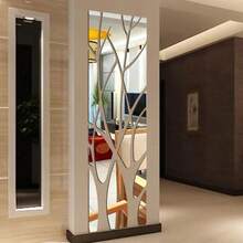 1Set Removable "Lucky Tree" Acrylic Mirror Wall Stickers, Soft Acrylic Self-Adhesive DIY Decorative Pieces, Multi-Style, Suitable For Home Living Room, Sofa, Bedroom, New Year, Spring Festival Decoration Room Decor Wall Decor Wall Mirror Mirror For Room Home Decor Bathroom Decor Living Room Decor - Multicolor - View 3