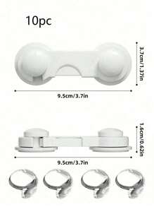 5pcs 3.7in*1.37in Baby Safety Drawer Locks, Cabinet Door Fridge Locks, Round Corner Safety Locks, Anti-Pinch For Toddler, Anti-Fall