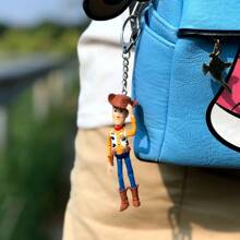 Disney 1 pieza Llavero con figura del muñeco de Woody de Disney dibujos animados: Figurita colgante de Woody, Buzz Lightyear, accesorio decorativo creativo para bolso, regalo perfecto