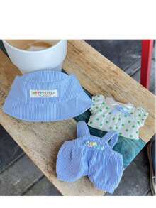 1pc Clothing Only] Generation 1 & 2 Blind Box Plush Figurine Pendant, Cute Overalls Outfit - Multicolor - View 3