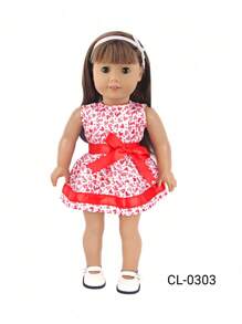 1pc Doll Clothes Set For 18-Inch American Dolls, Doll Princess Dress, Doll Tulle Skirt, Doll Floral Dress, Doll Sleeveless Dress, Fashion Doll Accessories Gift For Girls' Dolls' Birthday, Holiday, And Toys
