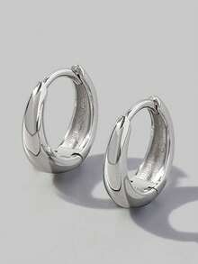 Vaerine 1 对经典简约环形耳环，简约小圆形设计，适合女性，独特的魅力礼物